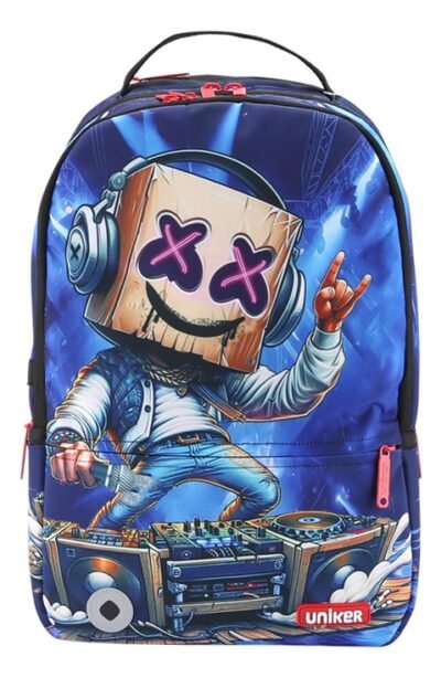 Mochila Uniker Dj Graffiti Escolar Niños Adolescentes