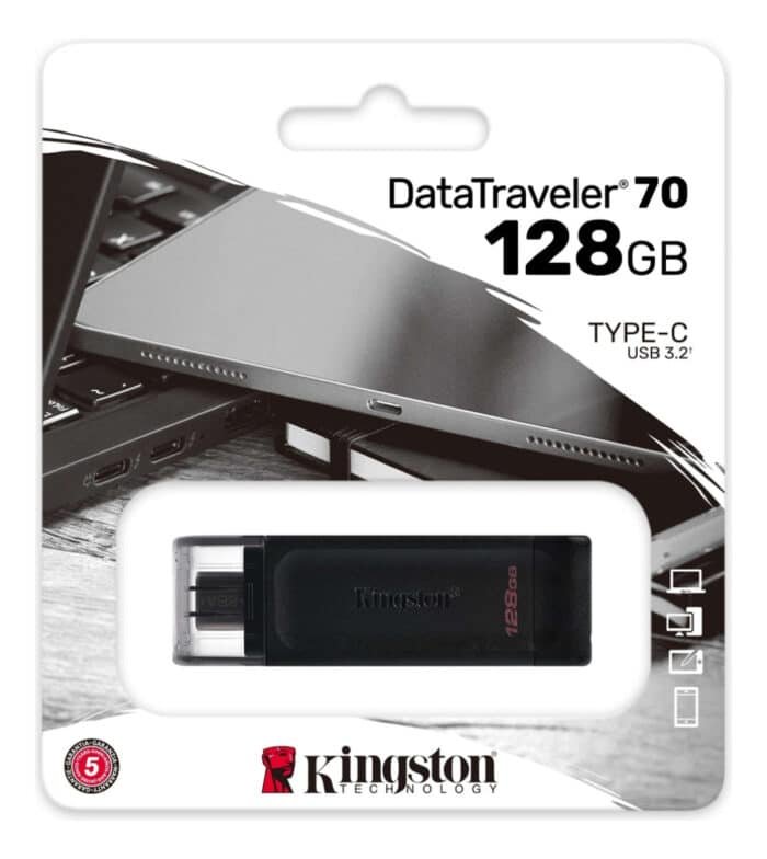 Pendrive Kingston Datatraveler 70 Dt70 128gb 3.2 Gen 1 Usb-c - Image 3