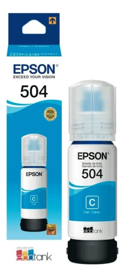 Botella Tinta Epson T504 Cian 70 Ml T504220 Fs Ink Uk