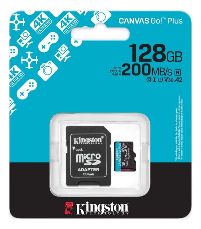 Tarjeta De Memoria Kingston Canvas Go Plus Con Adaptador Sd 128gb - Image 3