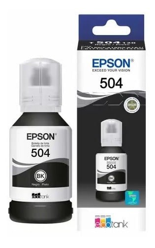 Botella Tinta Epson T504 Negro 127 Ml T504120 L4160 L6161