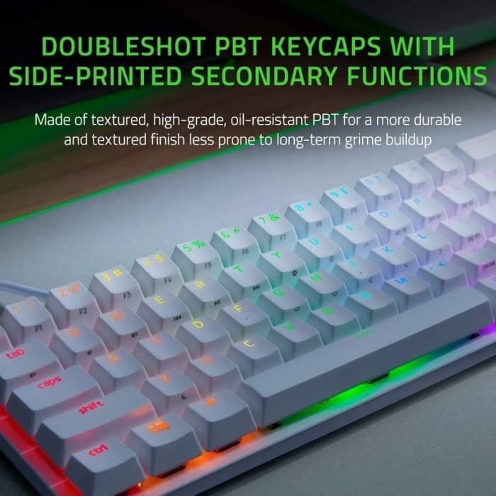 Teclado Gamer Razer Hunstman Mini 60% Razer Purple Inglés Us Color Mercury Con Luz Rgb - Image 5