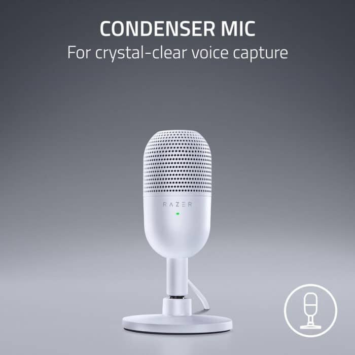 Micrófono Gamer Razer Seiren V3 Mini Ultra Compacto Usb Color Blanco - Image 5