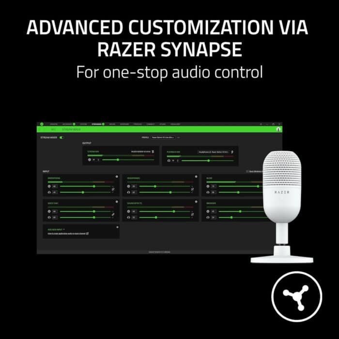 Micrófono Gamer Razer Seiren V3 Mini Ultra Compacto Usb Color Blanco - Image 8