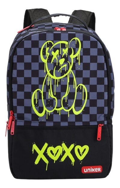 Mochila Uniker Black Bear Escolar Niños Adolescentes