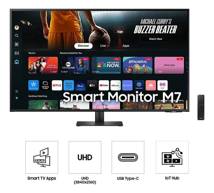 Monitor Gamer Smart Tv M7 Samsung 4k Uhd 43 Pul. 60hz 220v - Image 2