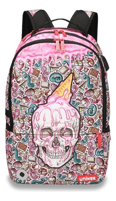 Mochila Uniker Ice Cream Escolar Niños Adolescentes