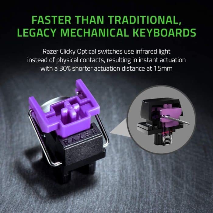 Teclado Gamer Razer Hunstman Mini 60% Qwerty Razer Purple Inglés Us Color Negro Con Luz Rgb - Image 8