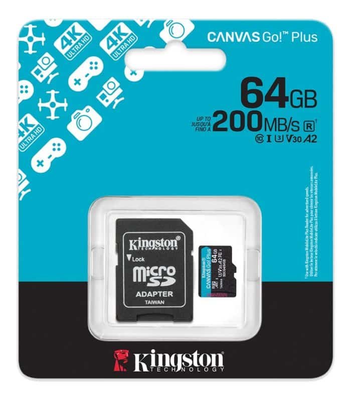 Tarjeta De Memoria Kingston Sdcg4/64gb Canvas Go! Plus Con Adaptador Sd 64gb - Image 4