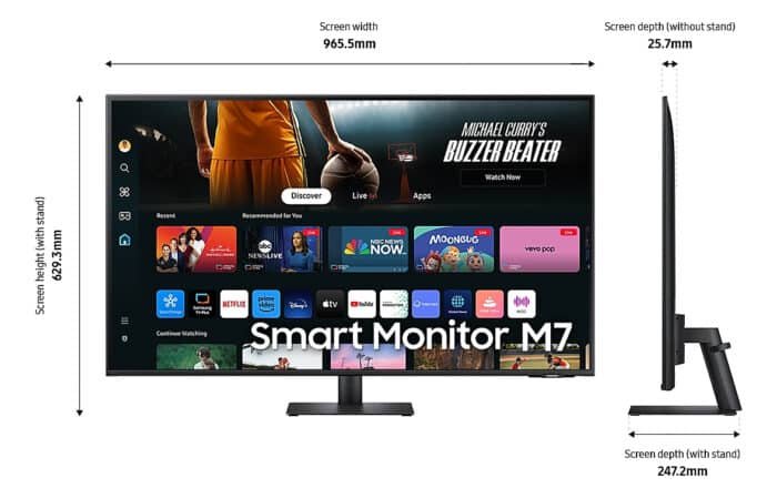 Monitor Gamer Smart Tv M7 Samsung 4k Uhd 43 Pul. 60hz 220v - Image 3