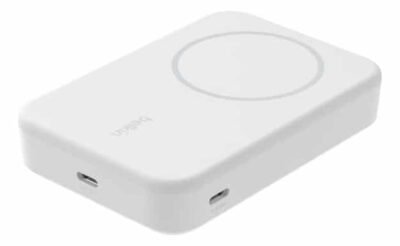 Batería Portátil Magnética 10 000 Mah Con Qi2 Belkin Blanca Color Blanco