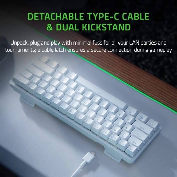 Teclado Gamer Razer Hunstman Mini 60% Razer Purple Inglés Us Color Mercury Con Luz Rgb - Image 7