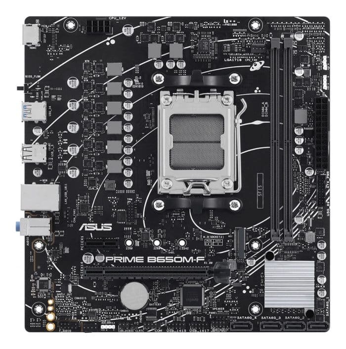 Placa Asus Prime B650m-f M.2 Ddr5 Asus Am5 Mae, Color Negro - Image 2