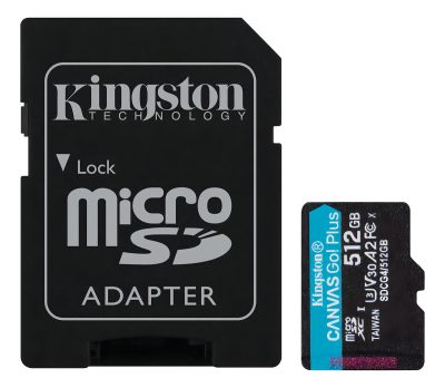 Tarjeta De Memoria Kingston Sdcg4/512gb Canvas Go! Plus Con Adaptador Sd 512gb