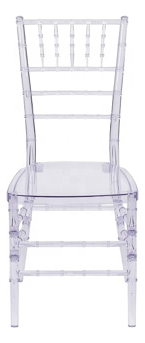 Silla Tiffany Policarbonato Transparente Con Almohadón Beige