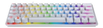 Teclado Gamer Razer Hunstman Mini 60% Razer Purple Inglés Us Color Mercury Con Luz Rgb
