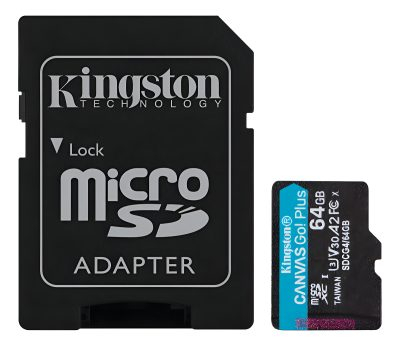 Tarjeta De Memoria Kingston Sdcg4/64gb Canvas Go! Plus Con Adaptador Sd 64gb