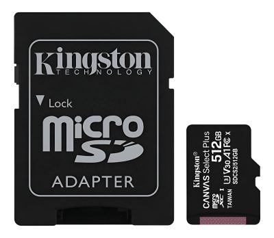 Tarjeta De Memoria Kingston Sdcs2/512gb Canvas Select Con Adaptador Sd 512gb