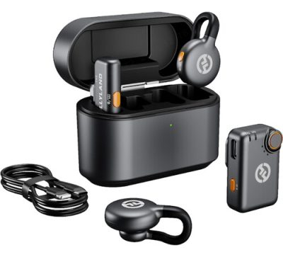 Micrófono Hollyland Lark M2s Combo Con 2 Trasmisores Color Negro