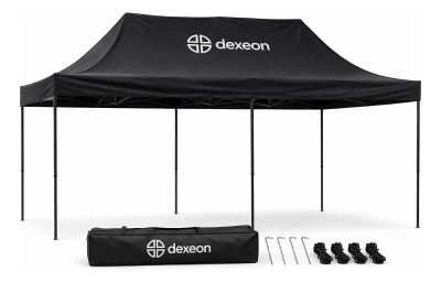 Gazebo Dexeon 3x6m Carpa Plegable Reforzada Jardín Y Camping