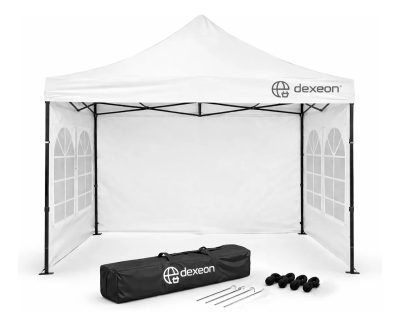 Gazebo Dexeon 3x3m Pared Plegable Reforzada Jardín Y Camping