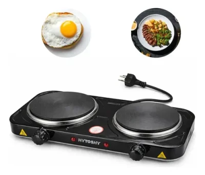 Anafe Eléctrico Doble 2 Hornallas 2000w Portatil 220v Cocina