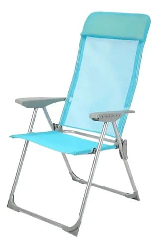 Reposera Plegable Aluminio 5 Posiciones Reforzada Playa