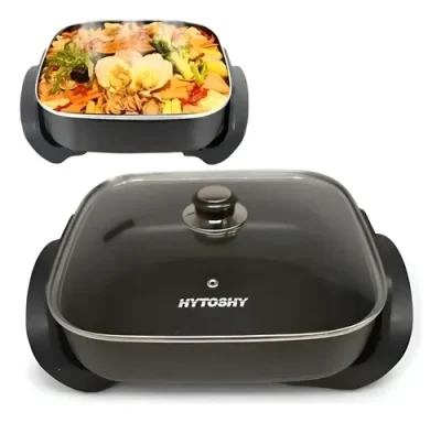 Olla Eléctrica Cuadrada Sartén Antiadherente 1500w Hytoshy