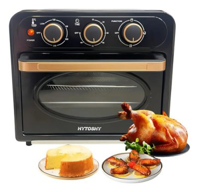 Horno Eléctrico Y Freidora De Aire Hytoshy 2 En 1 Con 9 L Negro