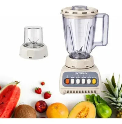 Licuadora Con Picadora 500w 1.5l Vaso Plástico 4 Velocidades Blanco