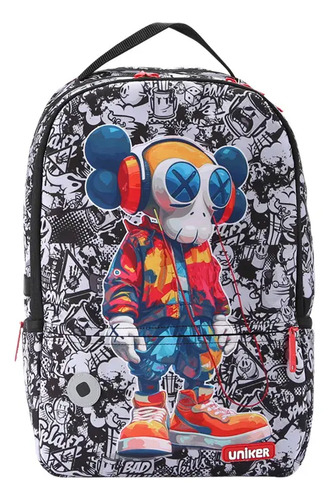 Mochila Uniker Pop Art Eyes X Escolar Niños Adolescentes