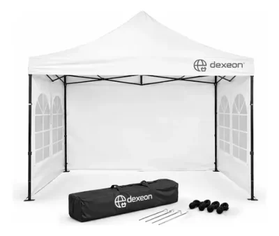 Gazebo 3x3m Pared Plegable Dexeon Reforzada Jardín Camping
