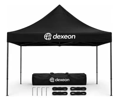 Gazebo 3x3m Plegable Carpa Dexeon Reforzada Jardín Camping