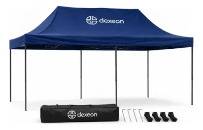 Gazebo 3x6m Plegable Carpa Dexeon Reforzada Jardín Camping