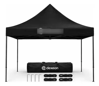 Gazebo 3x3m Plegable Carpa Dexeon Reforzada Camping Jardín