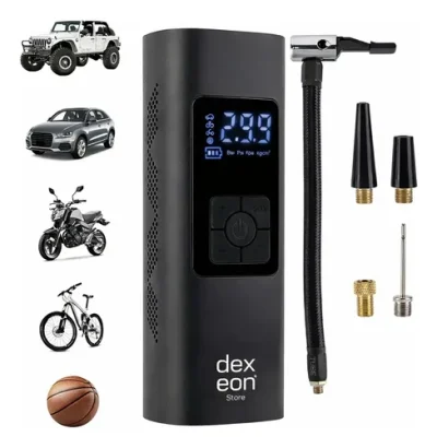 Inflador De Aire Portatil Compresor Recargable Dexeon Auto