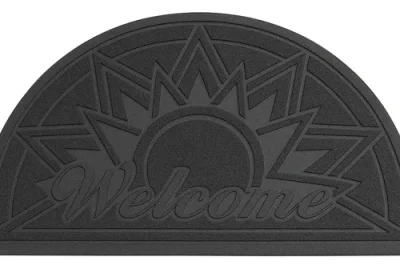 Alfombra Welcome Semicírculo 74x40cm Caucho Antideslizante