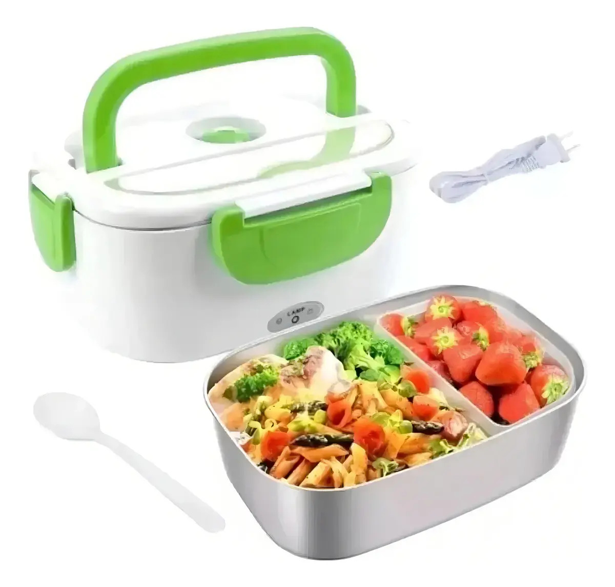 Lonchera Eléctrica Portátil Lunch Box YS-003 1.05L Verde Lima