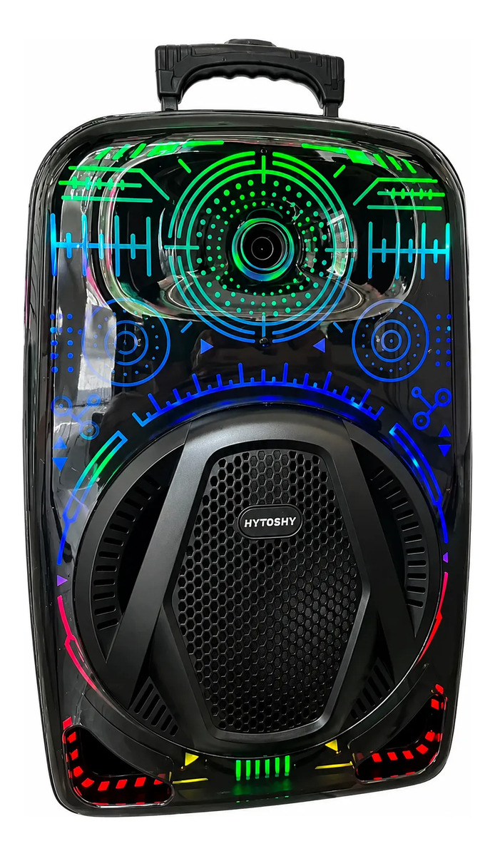 Parlante Portatil 12 45w Radio Bluetooth Led Micro Karaoke