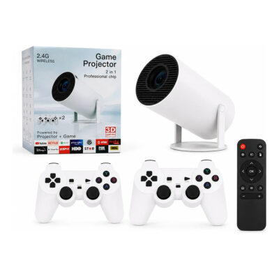 Proyector Gamer 4k Android + 2 Joysticks Hytoshy