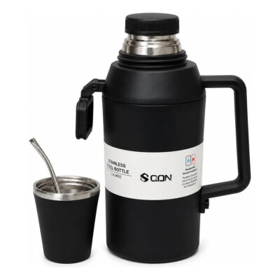 Termo 1.4L + Mate Térmico 300ml Doble Pared Acero Inoxidable