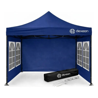 Gazebo 3x3m Pared Plegable Dexeon Reforzada Jardín Camping