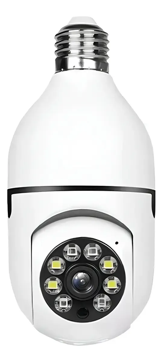 Foco Camara 360 Wifi Seguridad Espia Vision Nocturna Hd