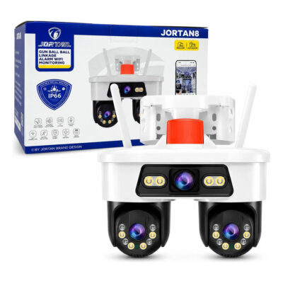 Cámara Seguridad Wifi 360° Doble Lente Ip66 Hd