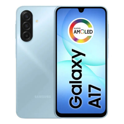 Teléfono móvil Samsung Galaxy A17 con IA, 128 GB, 4 GB de RAM, cámara de 50 MP, pantalla de 6.7 pulgadas, NFC, IP54, azul