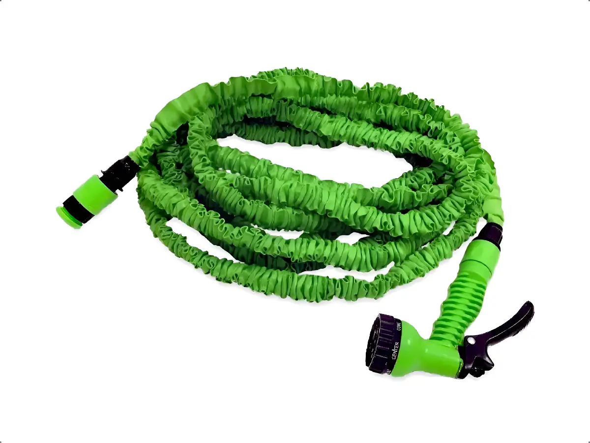 Manguera Extensible Magic Hose 30m Verde Látex Riego con Pistola 7 Funciones