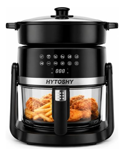 Freidora De Aire Hytoshy 3 En 1 6.5l 1800w 12 Programas Negro