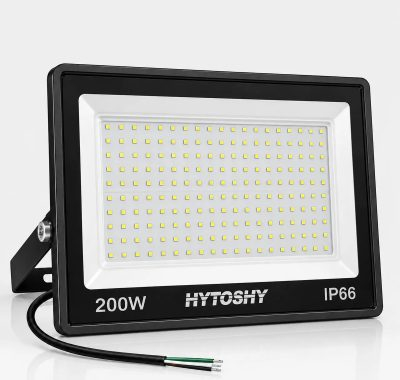 Reflector Proyector Led 200w Exterior Ideal Cancha Futbol Negro Blanco Frío