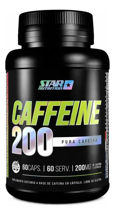 Star Nutrition Caffeine 200 Suplemento Dietario 60 Capsulas Sin Sabor