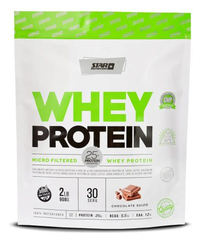 Proteína Star Nutrition Whey Protein Doypack en polvo sabor Chocolate x 908g